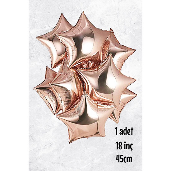 Yildiz Folyo Balon 18 İnç Rose Gold