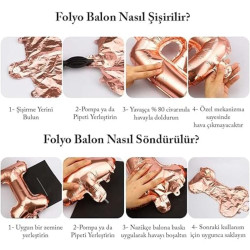 Yildiz Folyo Balon 18 İnç Rose Gold