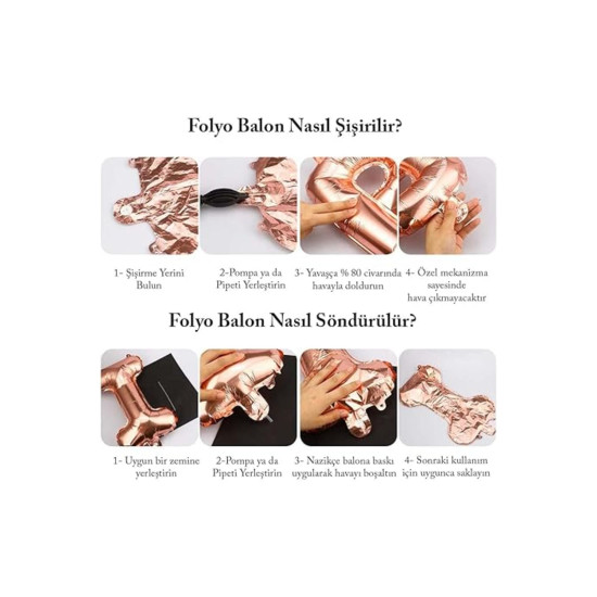Yildiz Folyo Balon 18 İnç Rose Gold