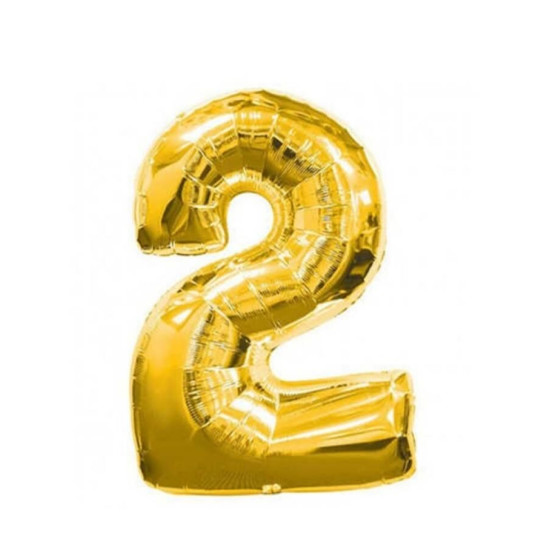 16 Inc Folyo Balon Rakam Altin 2