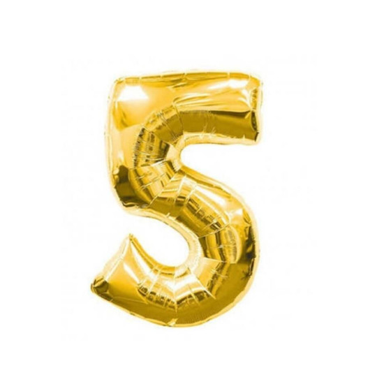 16 Inc Folyo Balon Rakam Altin 5