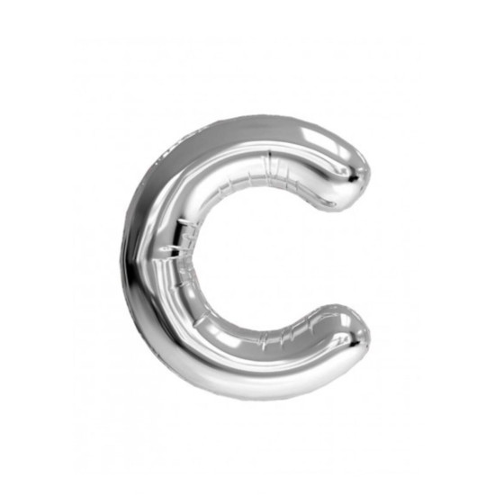 34 İnc Folyo Balon Harf Gümüş C