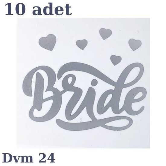 Dövme Bri̇de Gümüş Kalp No:24