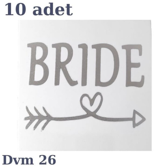 Dövme Bri̇de Gümüş Aşk Oku No:26