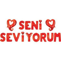 Set Seni̇ Sevi̇yorum Kalpli̇ Folyo Balon Kirmizi