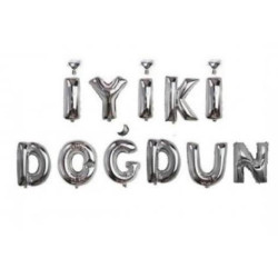 Set İyi̇ki̇ Doğdun Folyo Balon Gümüş