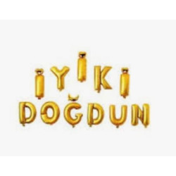 Set İyi̇ki̇ Doğdun Folyo Balon Altin