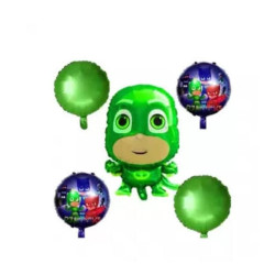Set Li̇sansli Folyo Balon Pjamask Yeşi̇l