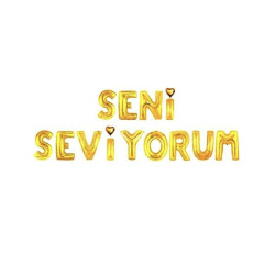 Set Seni̇ Sevi̇yorum Folyo Balon Altin