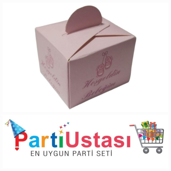 Lokum Kutusu Hoş Geldi̇n Bebeği̇m Pembe 50 Ad
