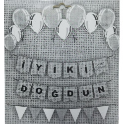 Yazi Zarf Banner Kraf Gümüş