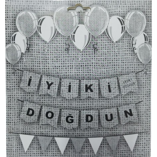 Yazi Zarf Banner Kraf Gümüş
