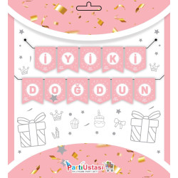 YAZI ZARF BANNER SOFT PEMBE