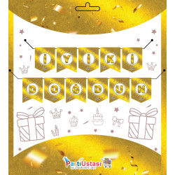 Yazi Zarf Banner Soft Gold