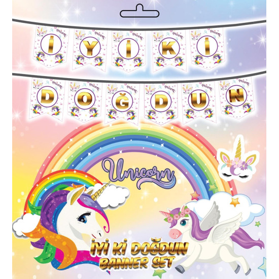 Yazi Zarf Banner Uni̇corn Yeni̇