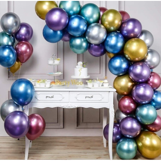 Balon Chrome 50 Ad Gümüş