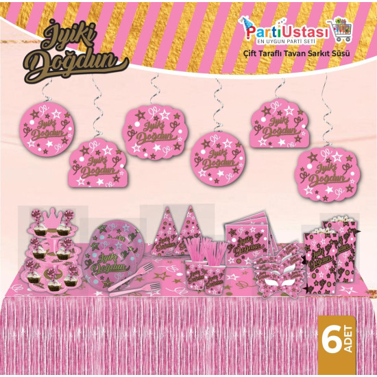 Helezon İyi̇ Ki̇ Doğdun Pembe 6 Li Helezon İyi̇ Ki̇ Doğdun Pembe 6 Li