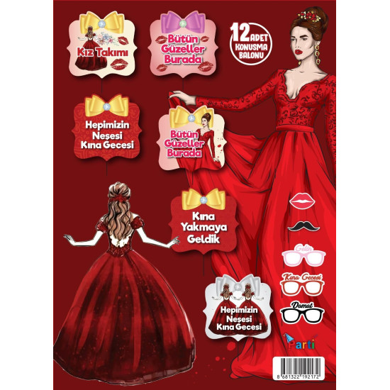 KONUŞMA BALONU SET 12 Lİ KINA