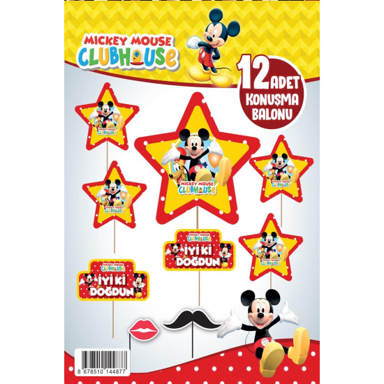 Konuşma Balonu Set 12 Li̇ Mickey