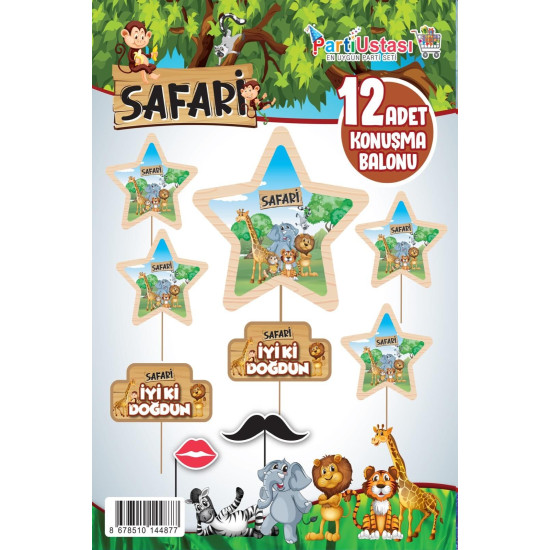 KONUŞMA BALONU SET 12 Lİ SAFARİ KONUŞMA BALONU SET 12 Lİ SAFARİ