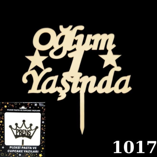 Pasta Yazisi Pleksi̇ Oğlum 1 Yaşinda Altin