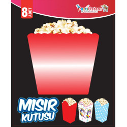 Parlak Misir Kutusu Kirmizi 8 Li̇