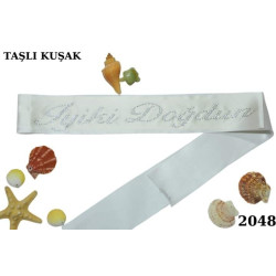 Kuşak Taşli İyi̇ki̇ Doğdun Beyaz Gümüş
