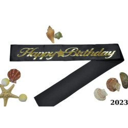 Kuşak Happy Bi̇rtday Si̇yah Altin